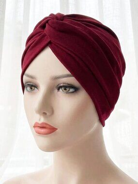 Red Solid Beanie Cap